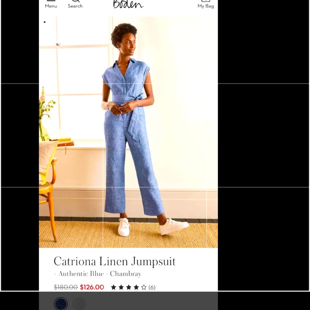 Start your spring/summer in this Boden classic! Light chambray linen- size 4!